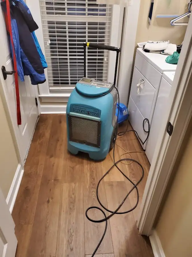 Commercial dehumidifier deployed for Flood Damage Cleanup in East Huntingdon